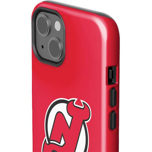 NHL New Jersey Devils Solid Background iPhone 15 Impact Case